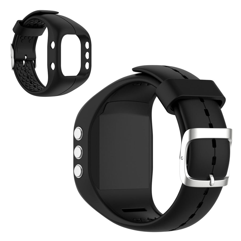 Polar A300 siliconenn armband - Zwart
