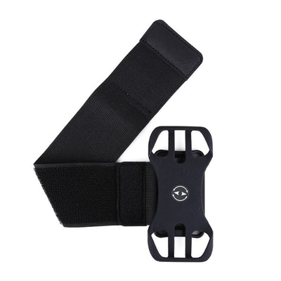 360° Draaibare Afneembare Telefoonhouder Armband voor 4,5-7,0 inch Mobiele Telefoons - Zwart