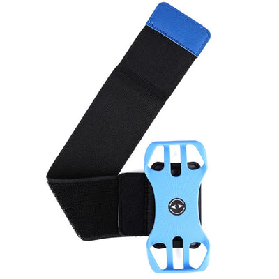 360° Draaibare Afneembare Telefoonhouder Armband voor 4,5-7,0 inch Mobiele Telefoons - Blauw