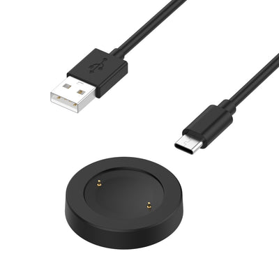 Honor Watch GS 4 / Watch GS 3 MUS-B19 / Watch 4 TMA-L19 Oplaaddock Horlogeoplader met 1m Deelbare Kabel - Zwart