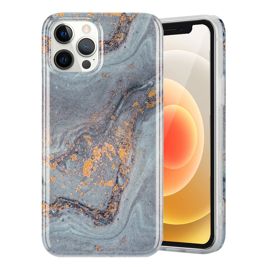 Marble design iPhone 12 Pro Max Hoesje - Grijs