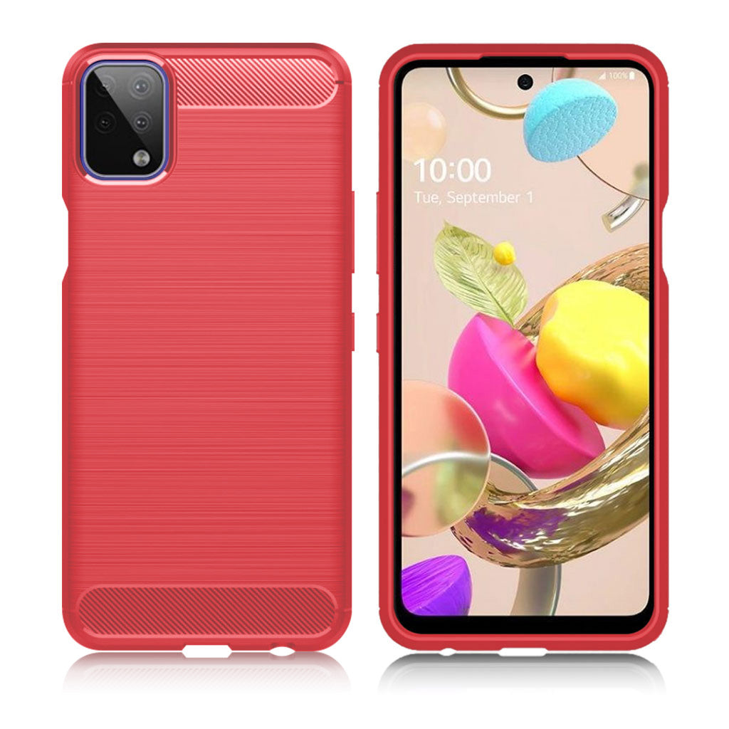 Carbon Flex LG K42 Hoesje - Rood