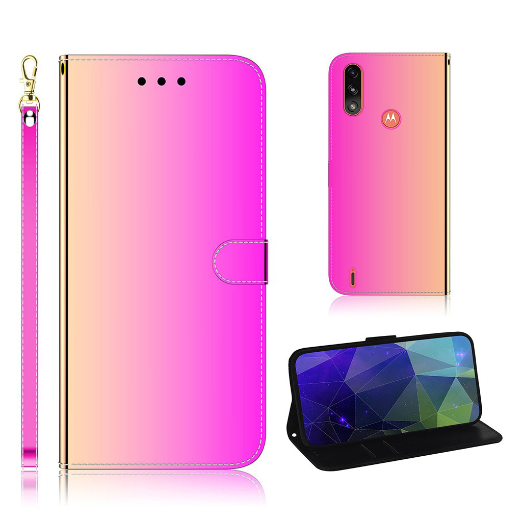 Etui miroir Motorola Moto E7 Power - Rose