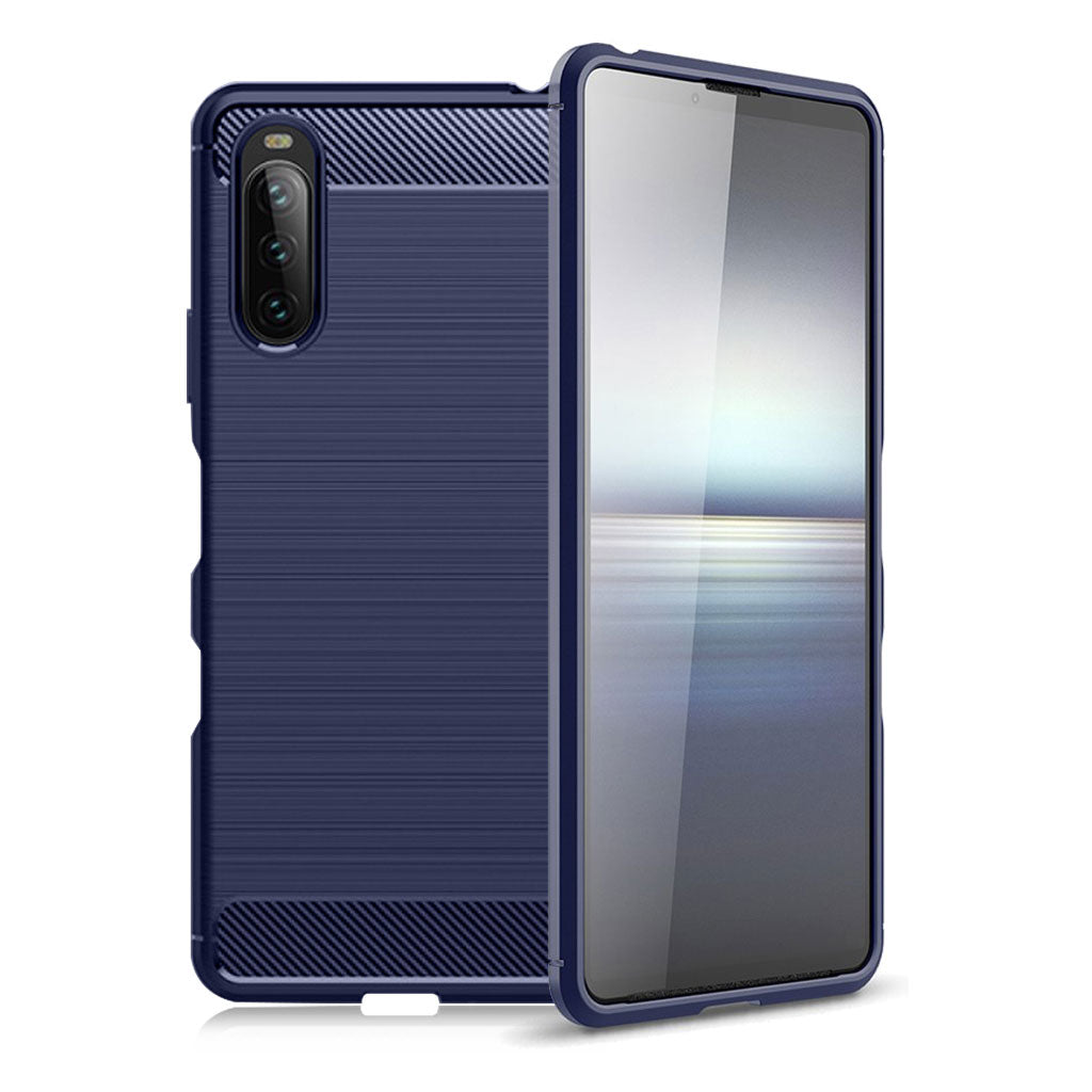 Carbon Flex Sony Xperia 10 III Hoesje - Blauw
