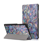 Lenovo Tab E8 Patroon Leer flip Hoesje - Leaves