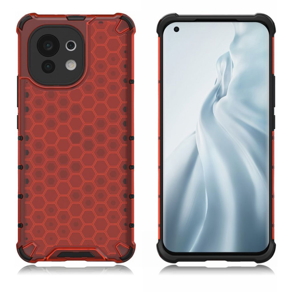 Bofink Honingraat Xiaomi Mi 11 Hoesje - Rood