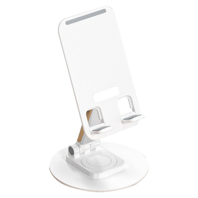 Universele bureaudraaibare telefoon- en tablethouder - Wit
