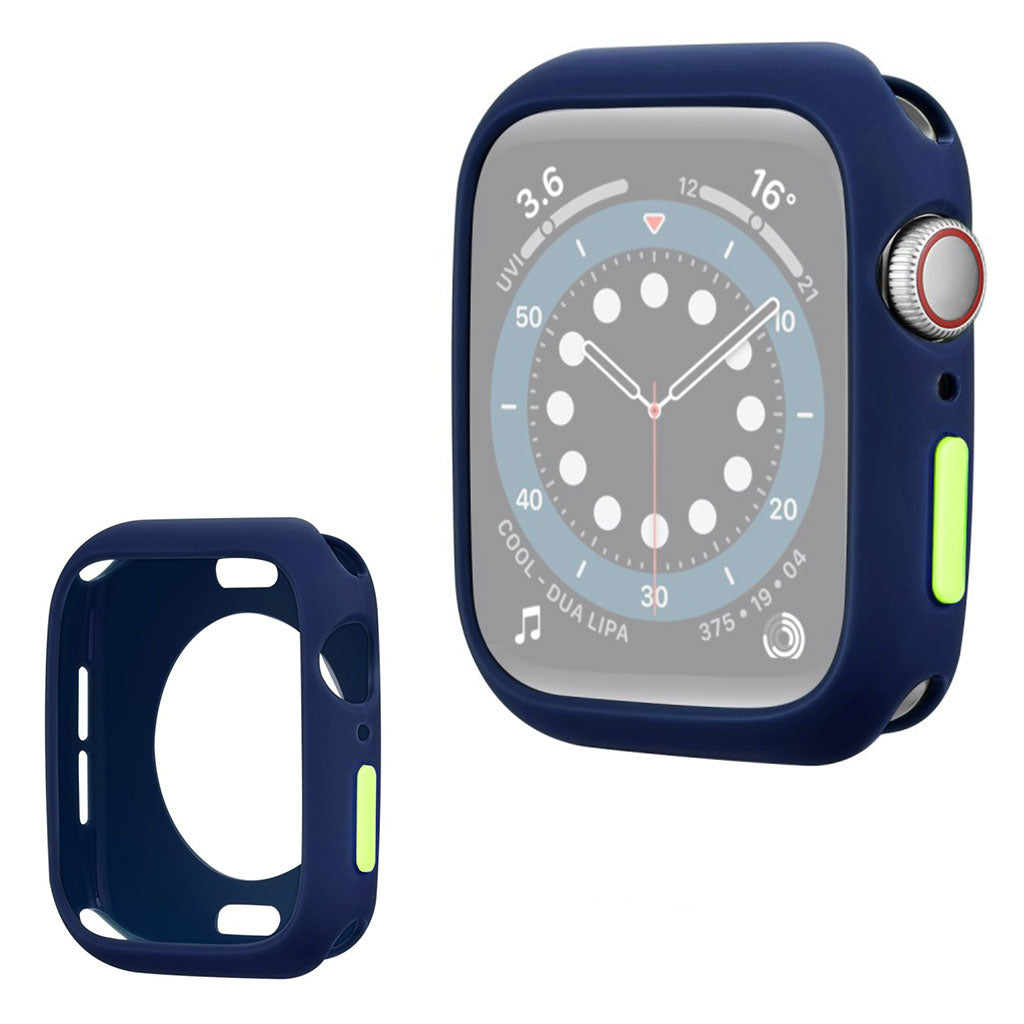 Apple Watch Series 3/2/1 38mm snoepjeskleur siliconenn montuur - Blauw/Geelgroen