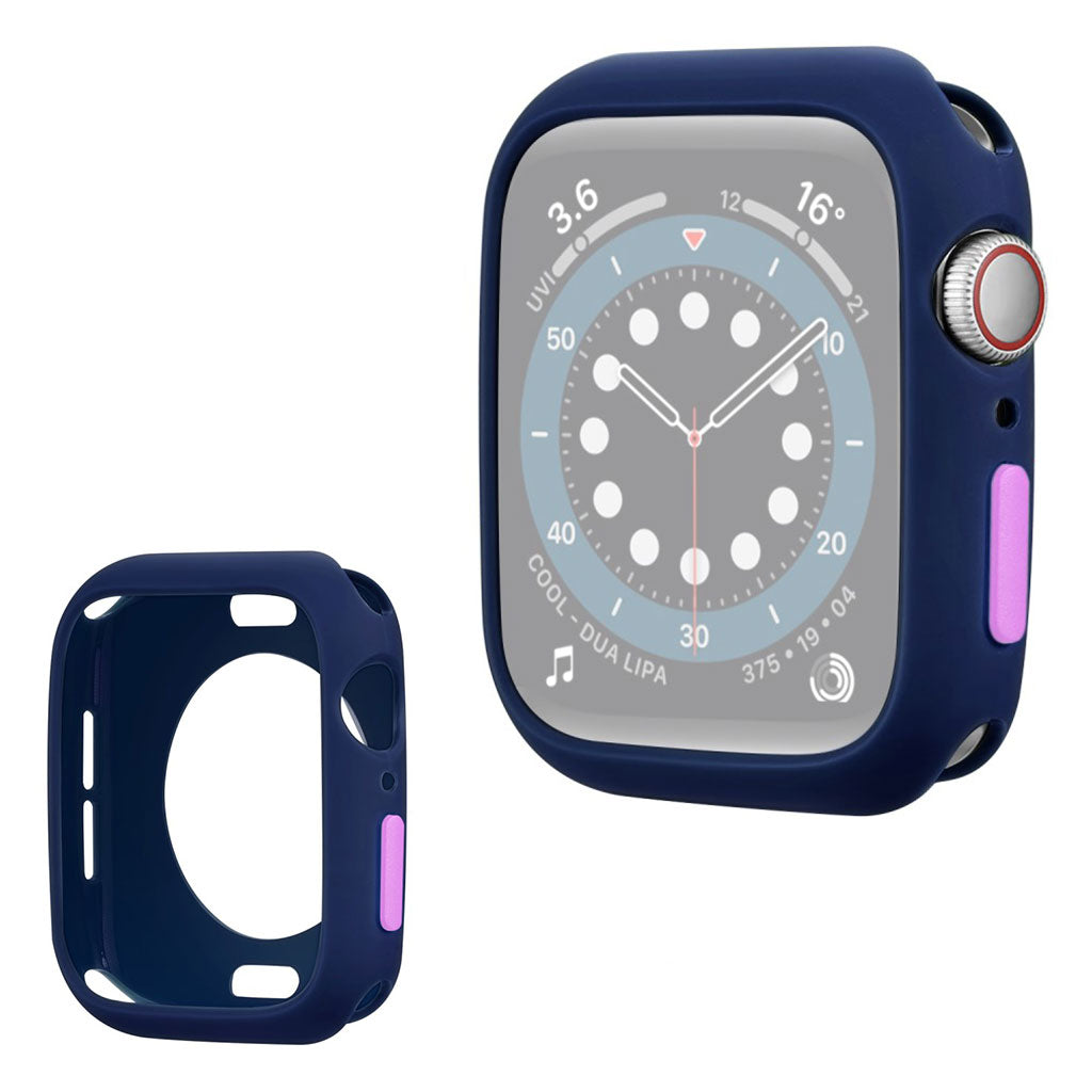 Apple Watch Series 3/2/1 38mm snoepjeskleur siliconenn frame - Blauw / Paars