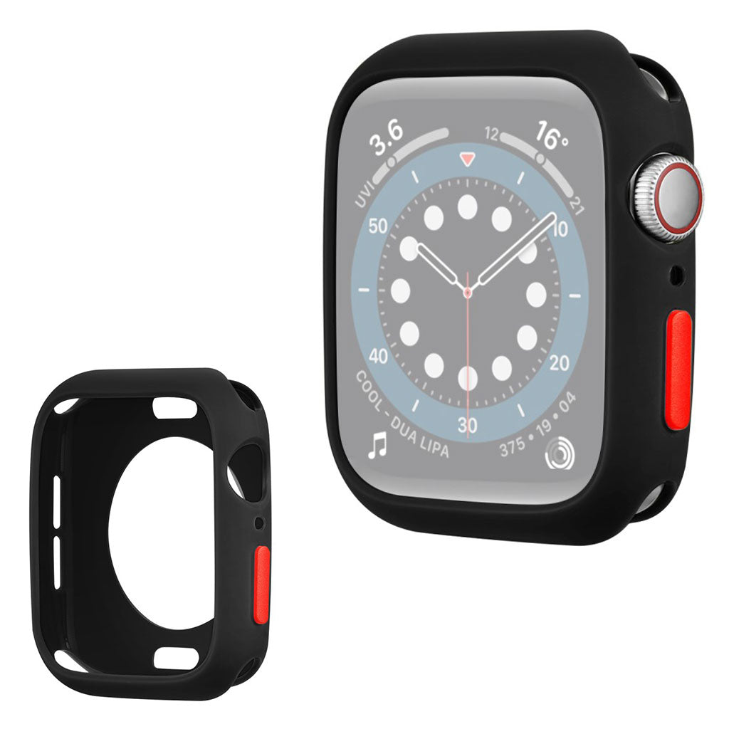 Apple Watch Series 3/2/1 38mm snoepjeskleur siliconenn montuur - Zwart / Rood