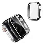 Apple Watch Series 3/2/1 38mm cool frame met gehard glas - Zwart / Zilver