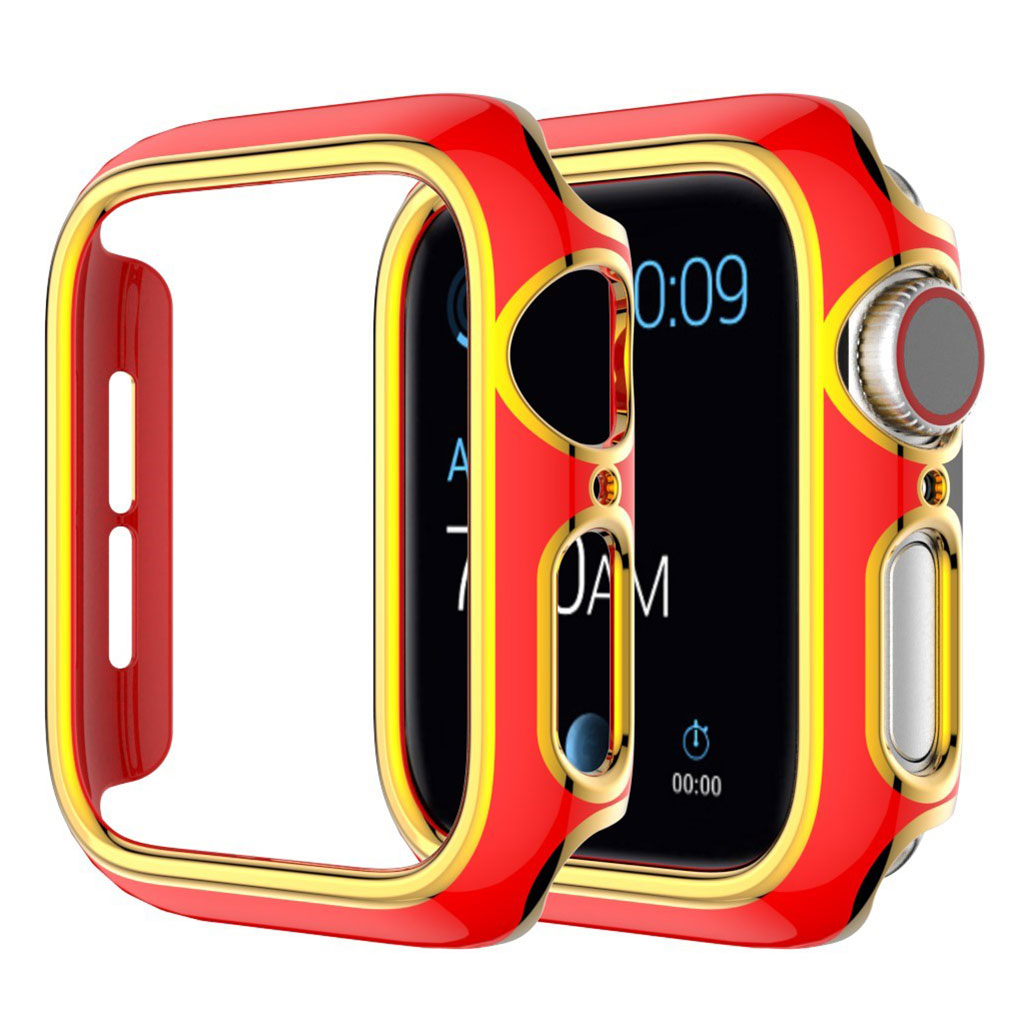 Glanzende kleur versiering voor Apple Watch Series 3/2/1 38mm - Rood / Goud
