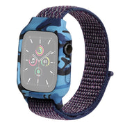 Apple Watch Series 6 / 5 44mm nylon horlogeband met uniek patroon - Indigo