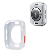 Apple Watch Series 6 / 5 44mm cadre en silicone couleur bonbon - Transparent Avec Couleur Rouge