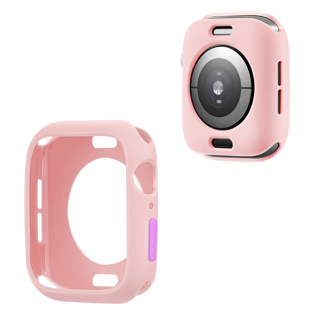 Apple Watch Series 6 / 5 44mm snoepjeskleur siliconenn frame - Roze / Paars