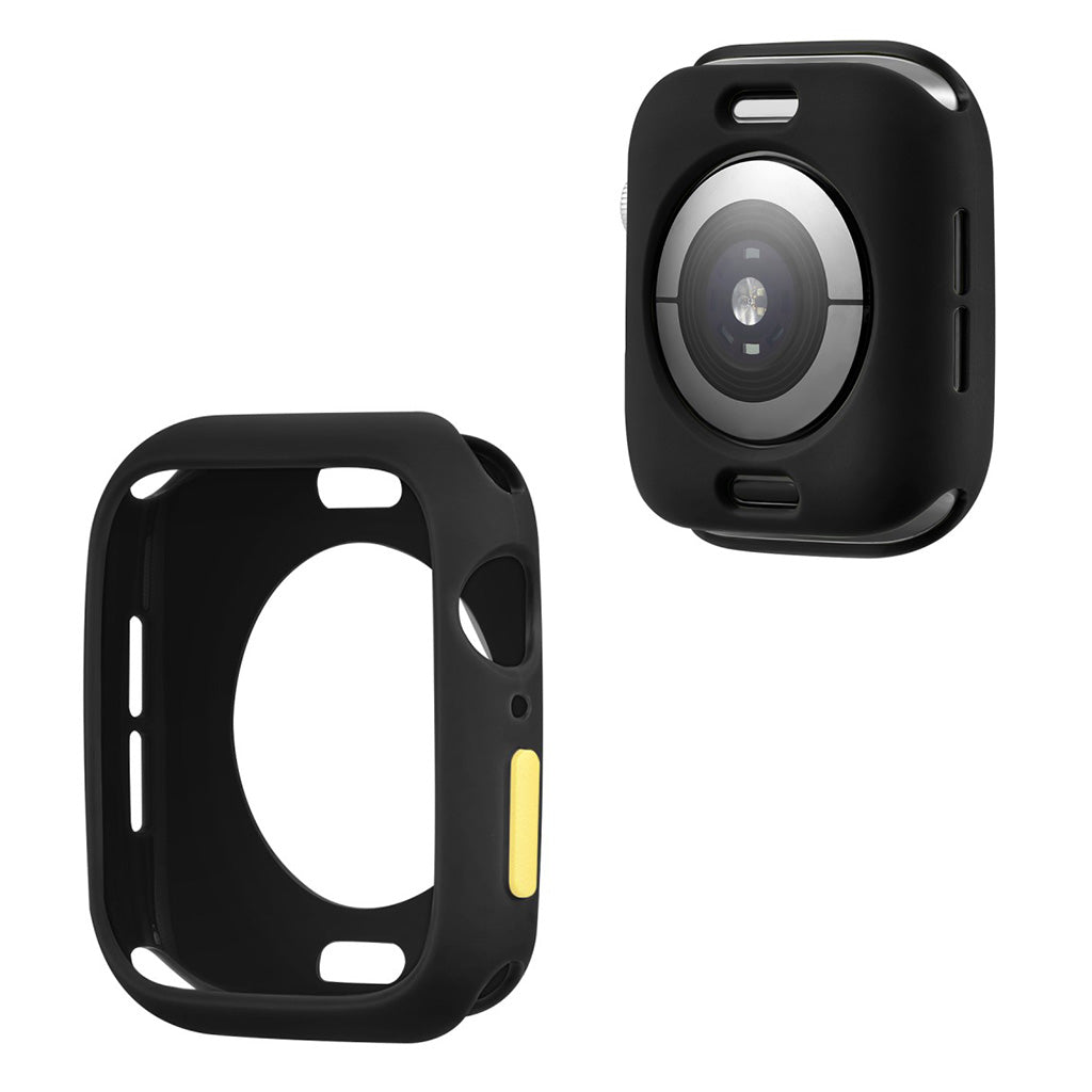 Apple Watch Series 6 / 5 44mm snoepjeskleur siliconenn montuur - Zwart/Geel