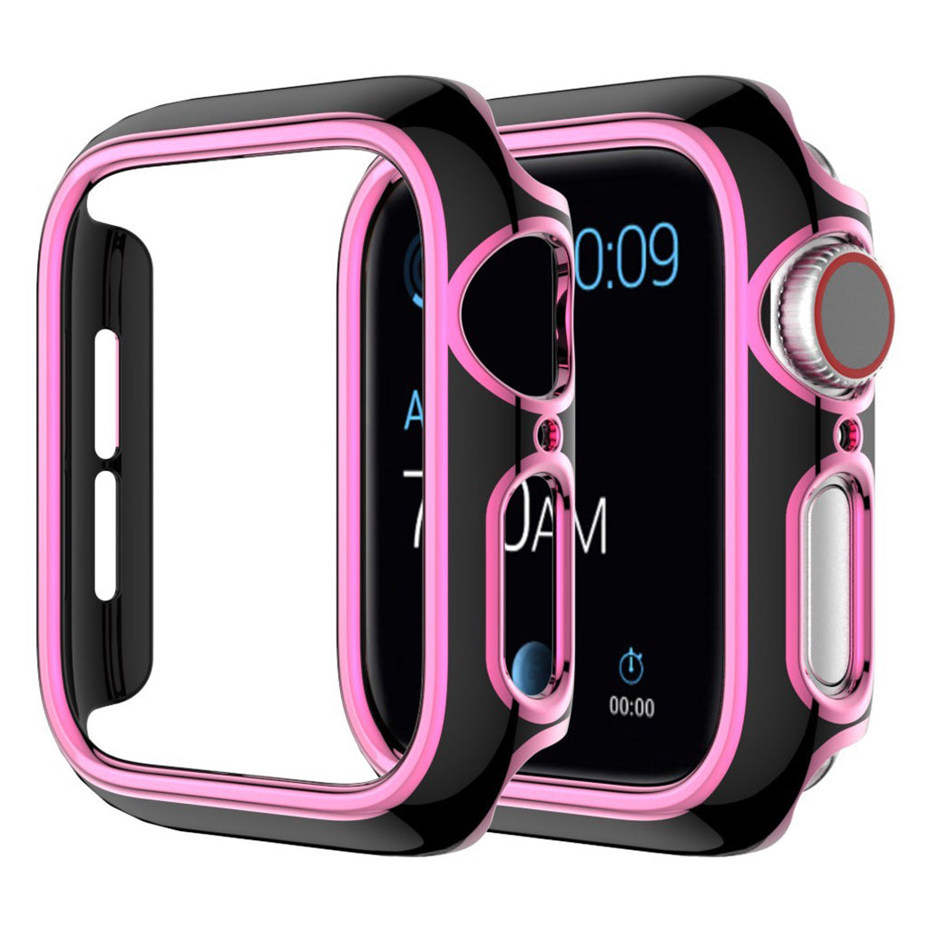 Apple Watch Series 6 / 5 44mm kleuraccessoires - Zwart / Roze