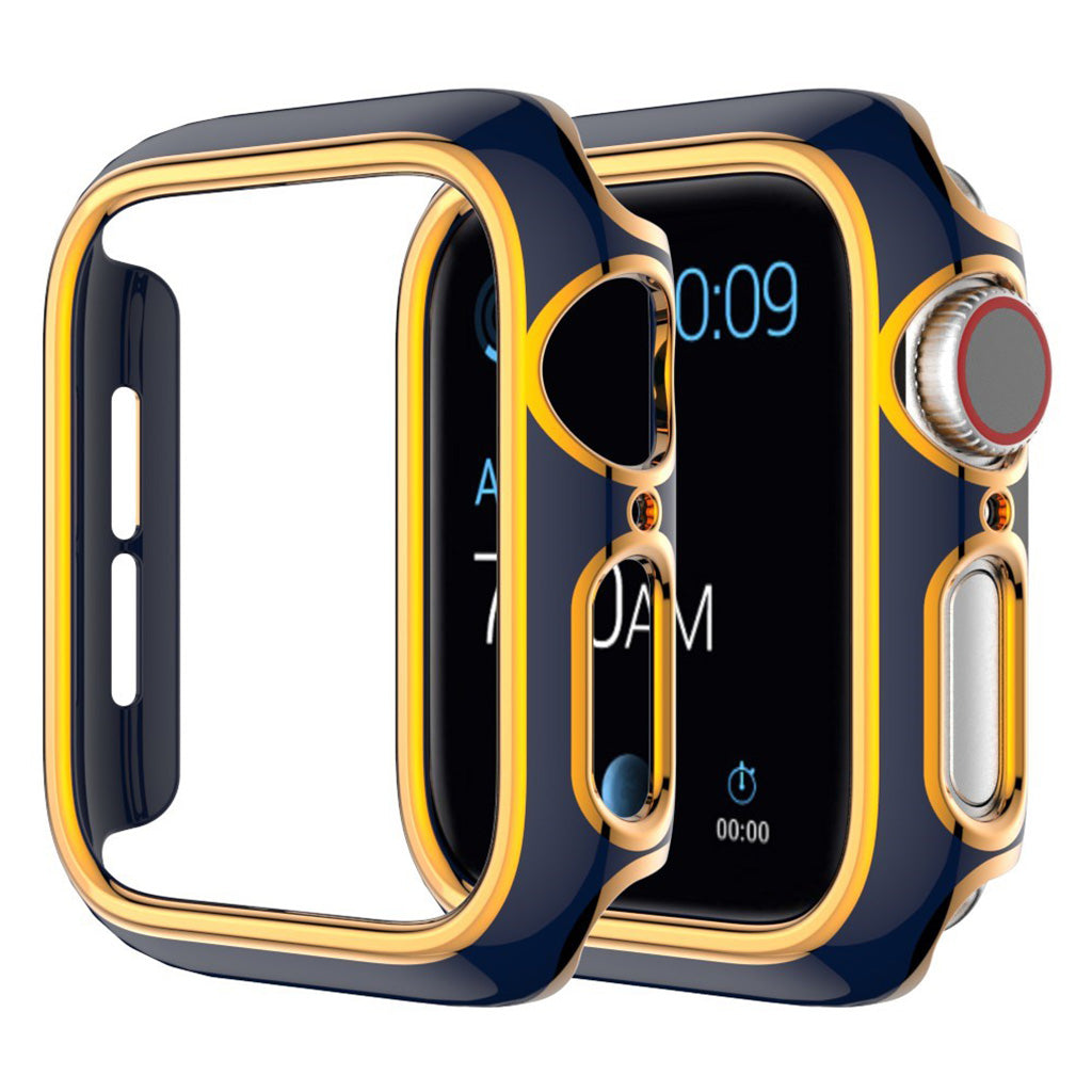 Apple Watch Series 6 / 5 44mm kleuraccessoires - Blauw / Roségoud