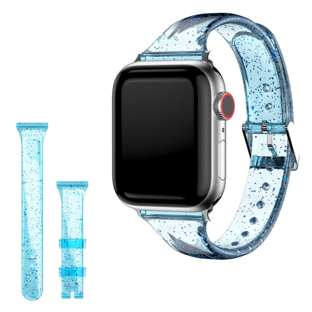 Bracelet de montre Apple Watch Series 6 / 5 40mm style pailleté - Bleu