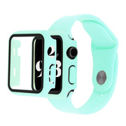 Apple Watch Series 6 / 5 40mm housse en verre trempé + bracelet - Cyan