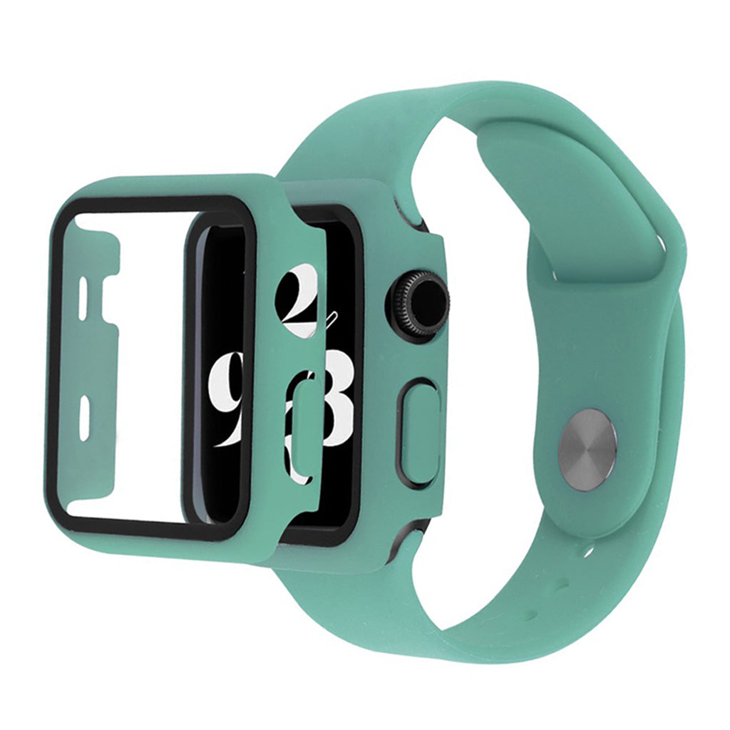 Apple Watch Series 6 / 5 40mm housse en verre trempé + bracelet - Vert