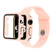 Apple Watch Series 6 / 5 40mm housse en verre trempé + bracelet de montre - Rose Clair