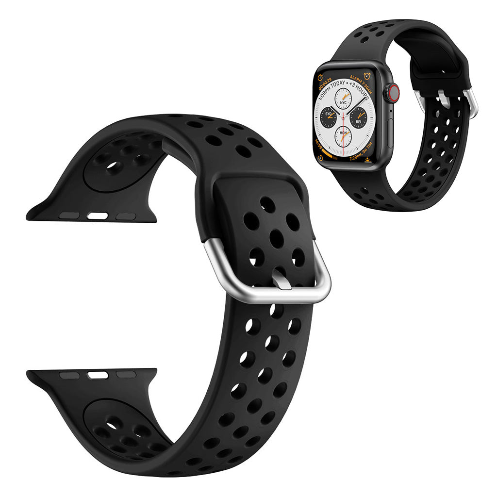 Bracelet en silicone bicolore pour Apple Watch Series 6 / 5 40mm - Noir