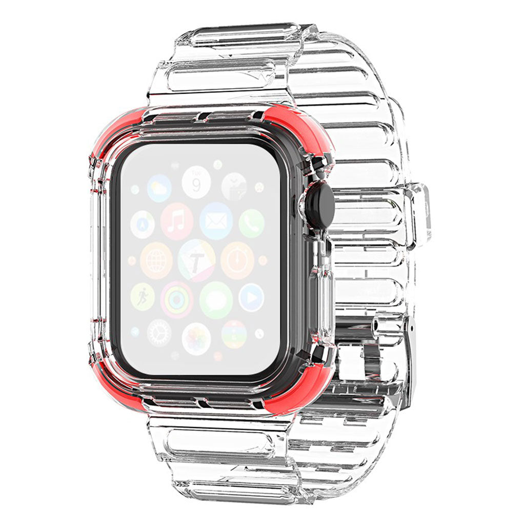 Apple Watch Series 6 / 5 40mm color edge clear style watch band - Rouge
