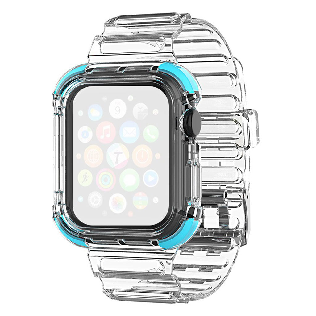 Apple Watch Series 6 / 5 40mm color edge clear style watch band - Bleu