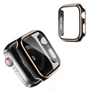 Apple Watch Series 6 / 5 40mm cadre cool avec verre trempé - Noir / Champagne