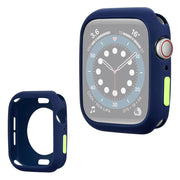 Apple Watch Series 6 / 5 40mm cadre en silicone couleur bonbon - Bleu / Vert Jaune