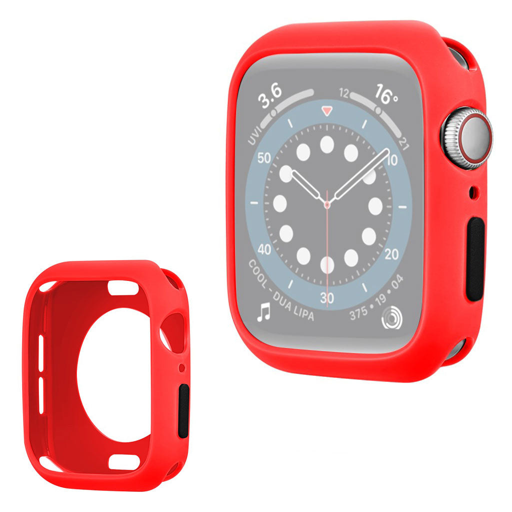 Apple Watch Series 6 / 5 40mm cadre en silicone couleur bonbon - Rouge / Noir