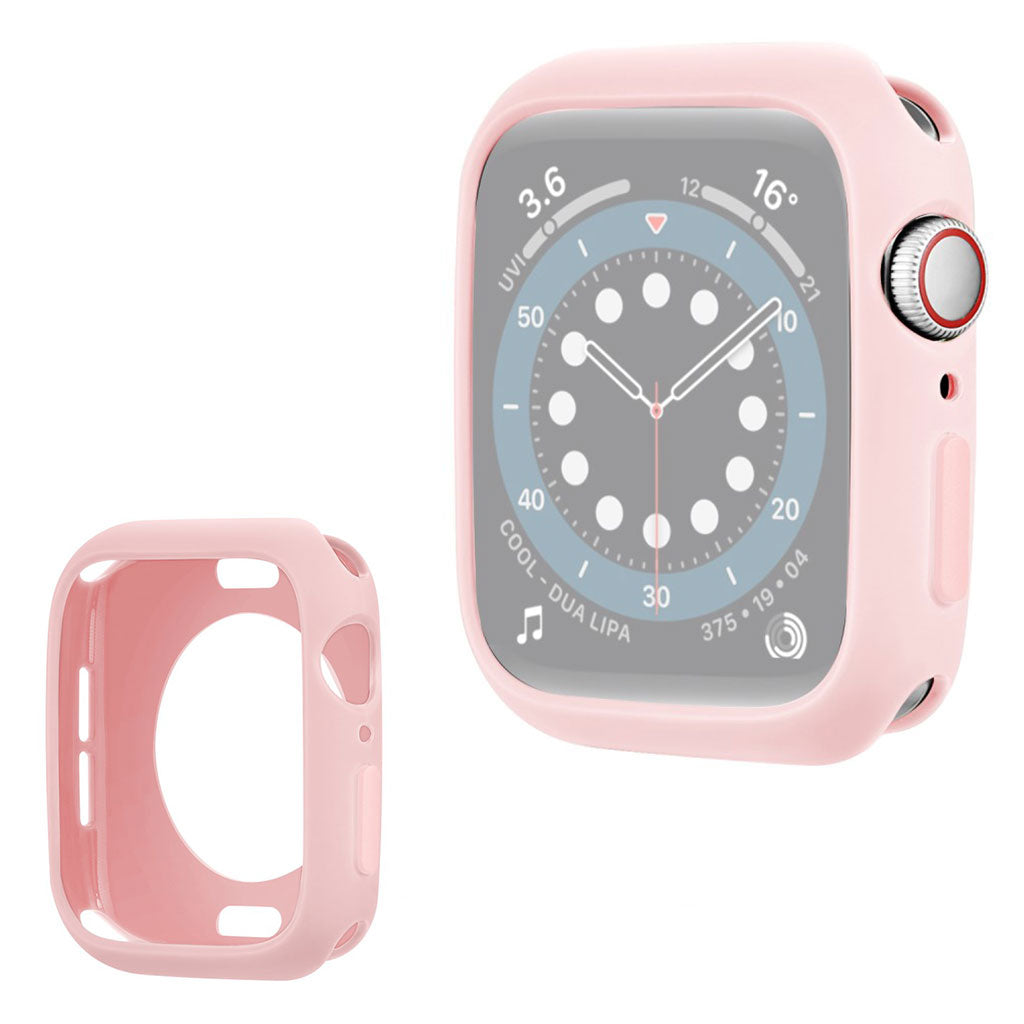 Apple Watch Series 6 / 5 40mm cadre en silicone couleur bonbon - Tout Rose