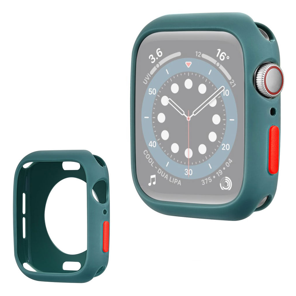 Apple Watch Series 6 / 5 40mm cadre en silicone couleur bonbon - Vert / Rouge