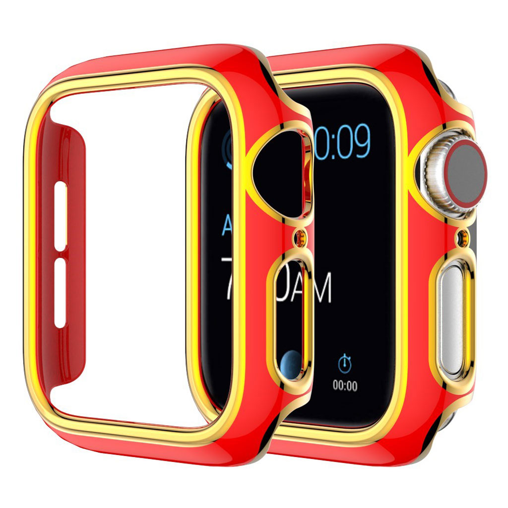 Apple Watch Series 6 / 5 40mm housse d'ornement de couleur - Rouge / Or