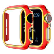Apple Watch Series 6 / 5 40mm housse d'ornement de couleur - Rouge / Or