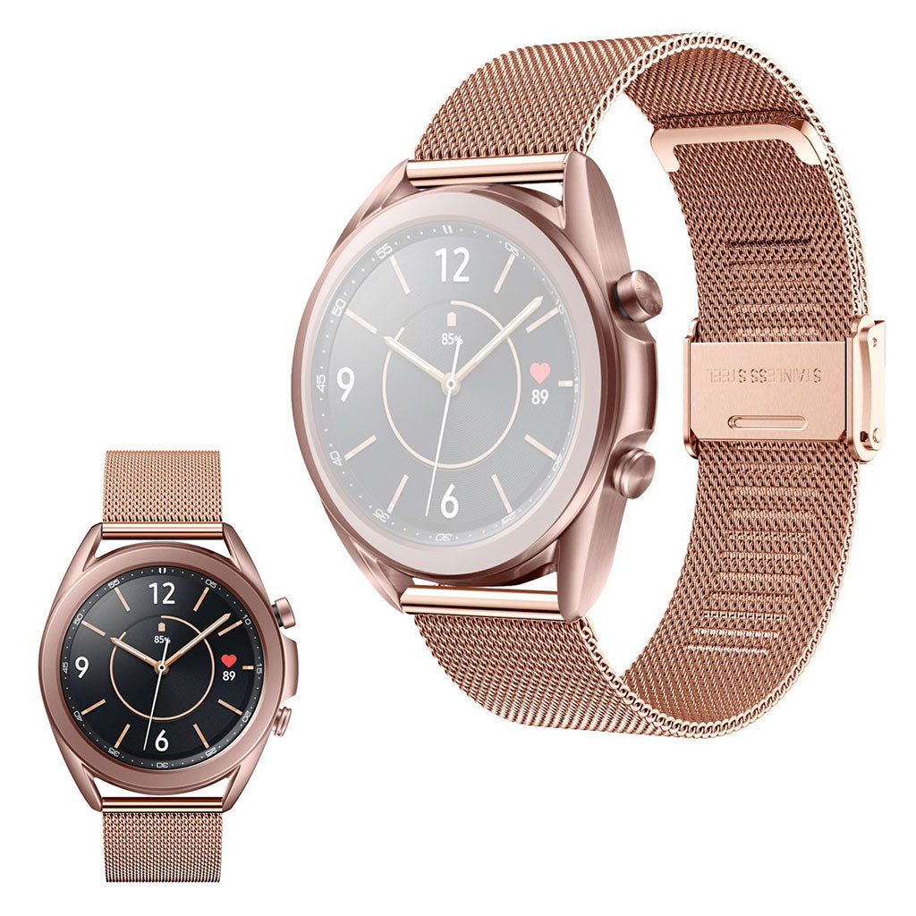 Samsung Galaxy Watch 3 (41mm) roestvrij stalen horlogeband - Roségoud