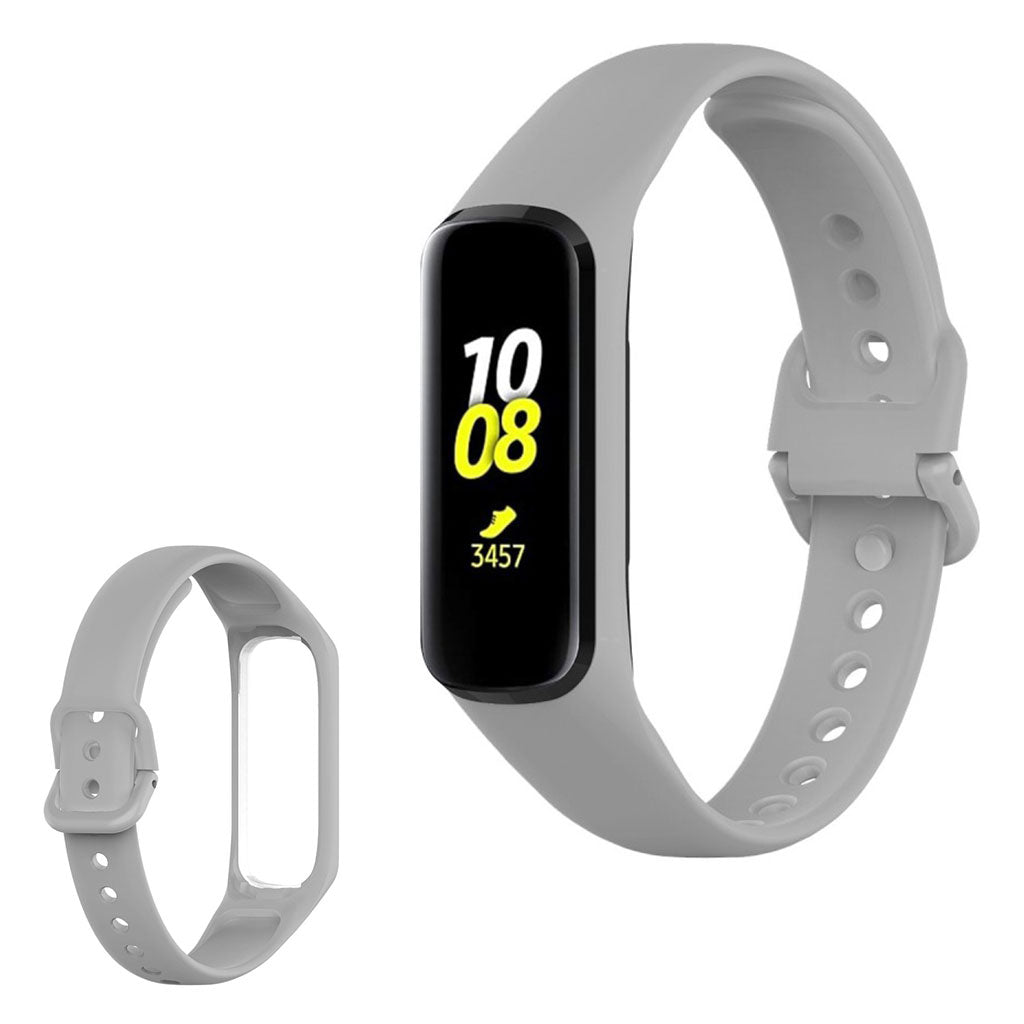 Samsung Galaxy Fit 2 eenvoudig siliconenn armband - Lichtgrijs