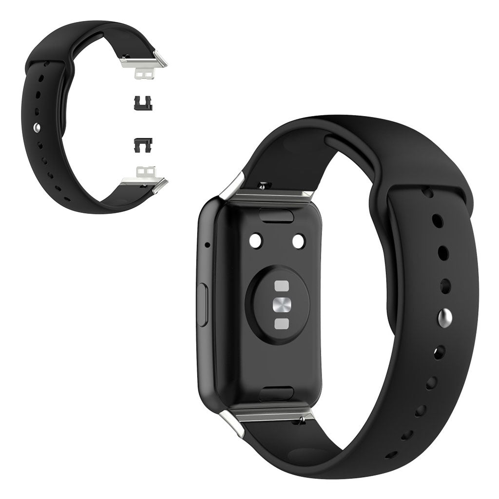 Huawei Watch Fit eenvoudig siliconenn armband - Zwart