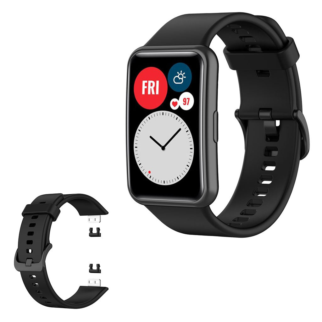 Huawei Watch Fit siliconenn horlogeband - Zwart