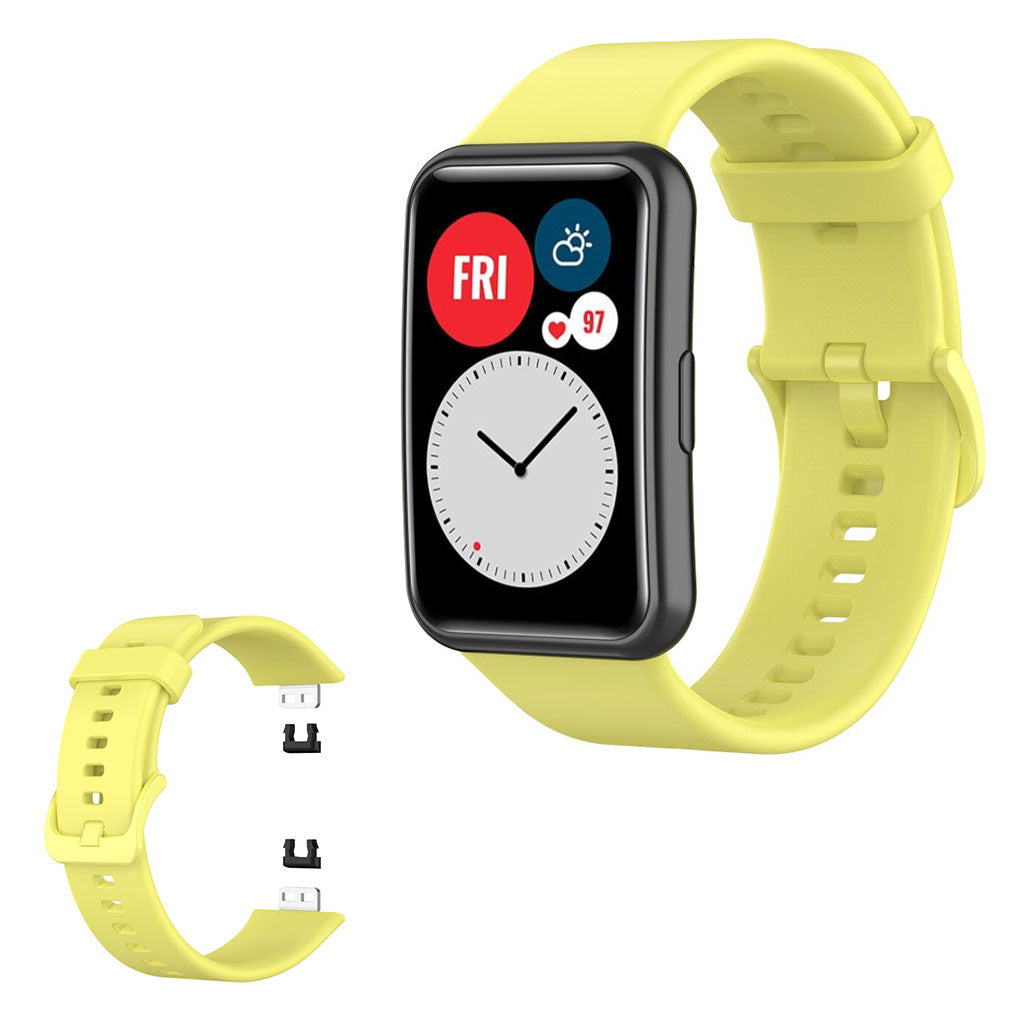 Huawei Watch Fit siliconenn armband - Geel