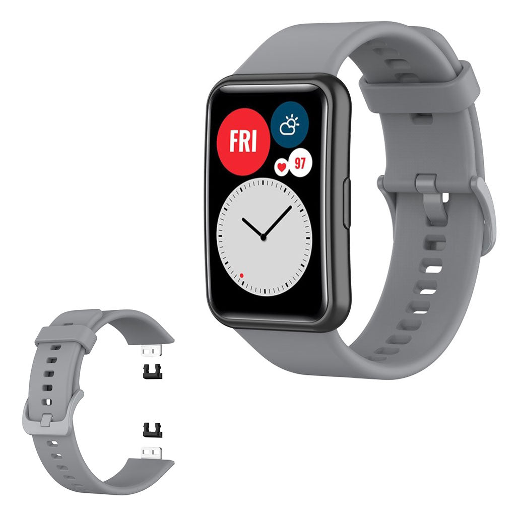 Huawei Watch Fit siliconenn horlogeband - Grijs