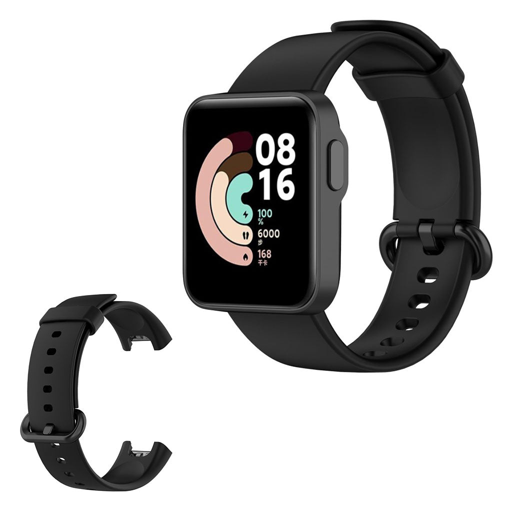 Xiaomi Mi Watch Lite eenvoudige siliconenn horlogeband - Zwart