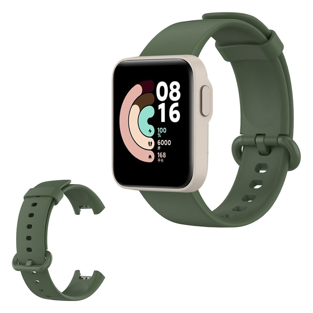 Xiaomi Mi Watch Lite eenvoudige siliconenn horlogeband - Legergroen