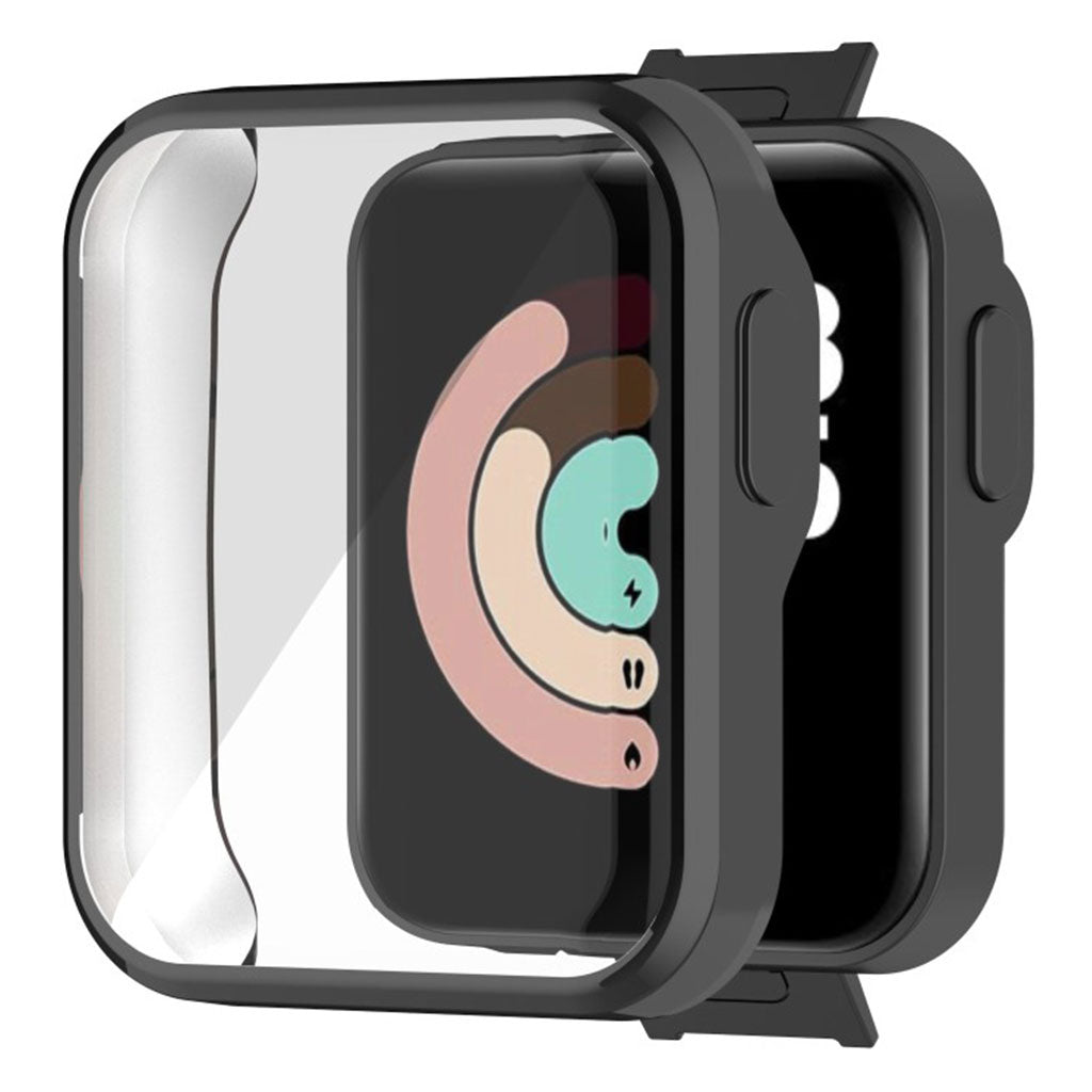 Xiaomi Mi Watch Lite / Redmi Watch glanzend hoesje - Zwart