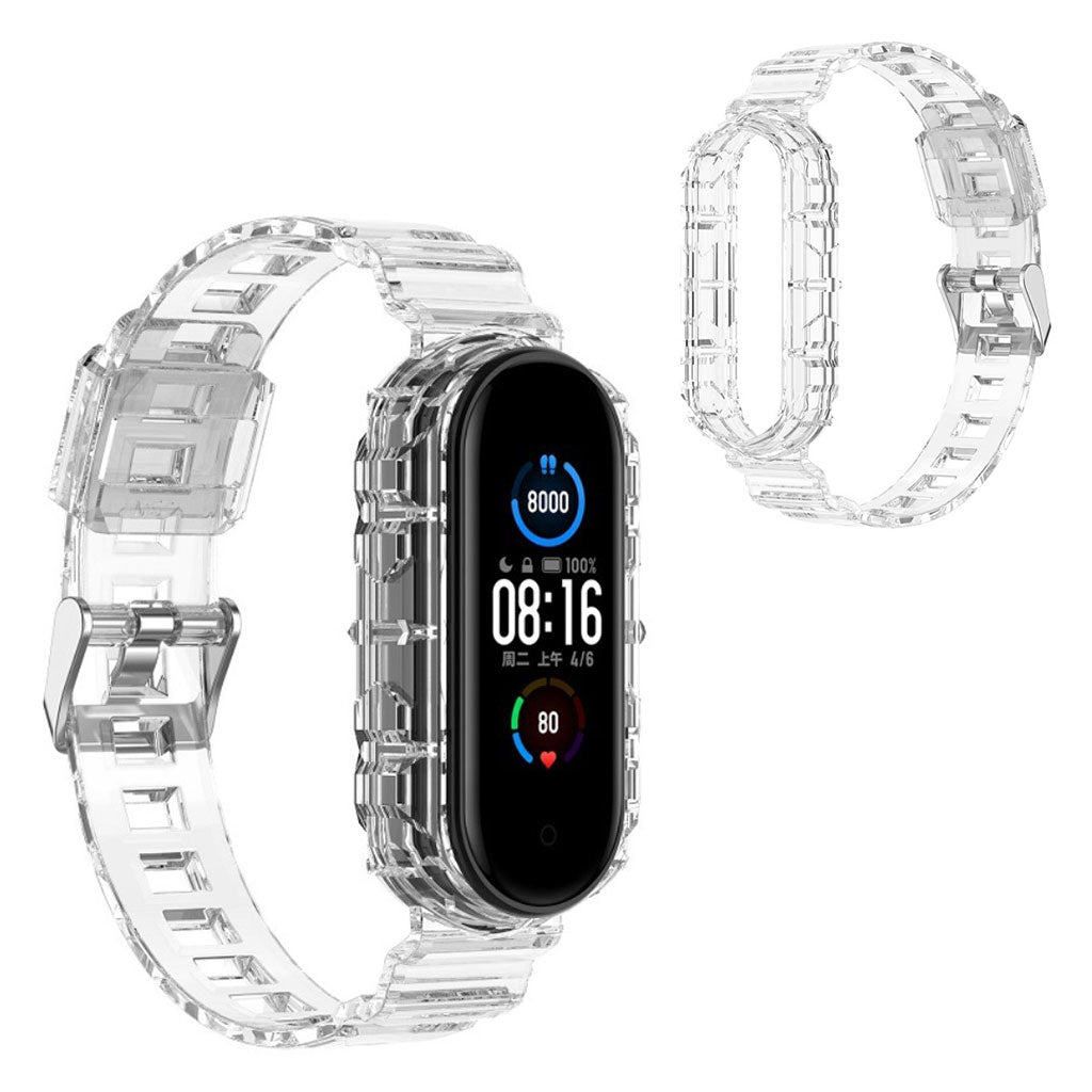 Xiaomi Mi Band 6 / 5 doorzichtige stijl horlogeband - Transparant