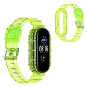 Xiaomi Mi Band 6 / 5 doorzichtige stijl horlogeband - Flourescent Groen