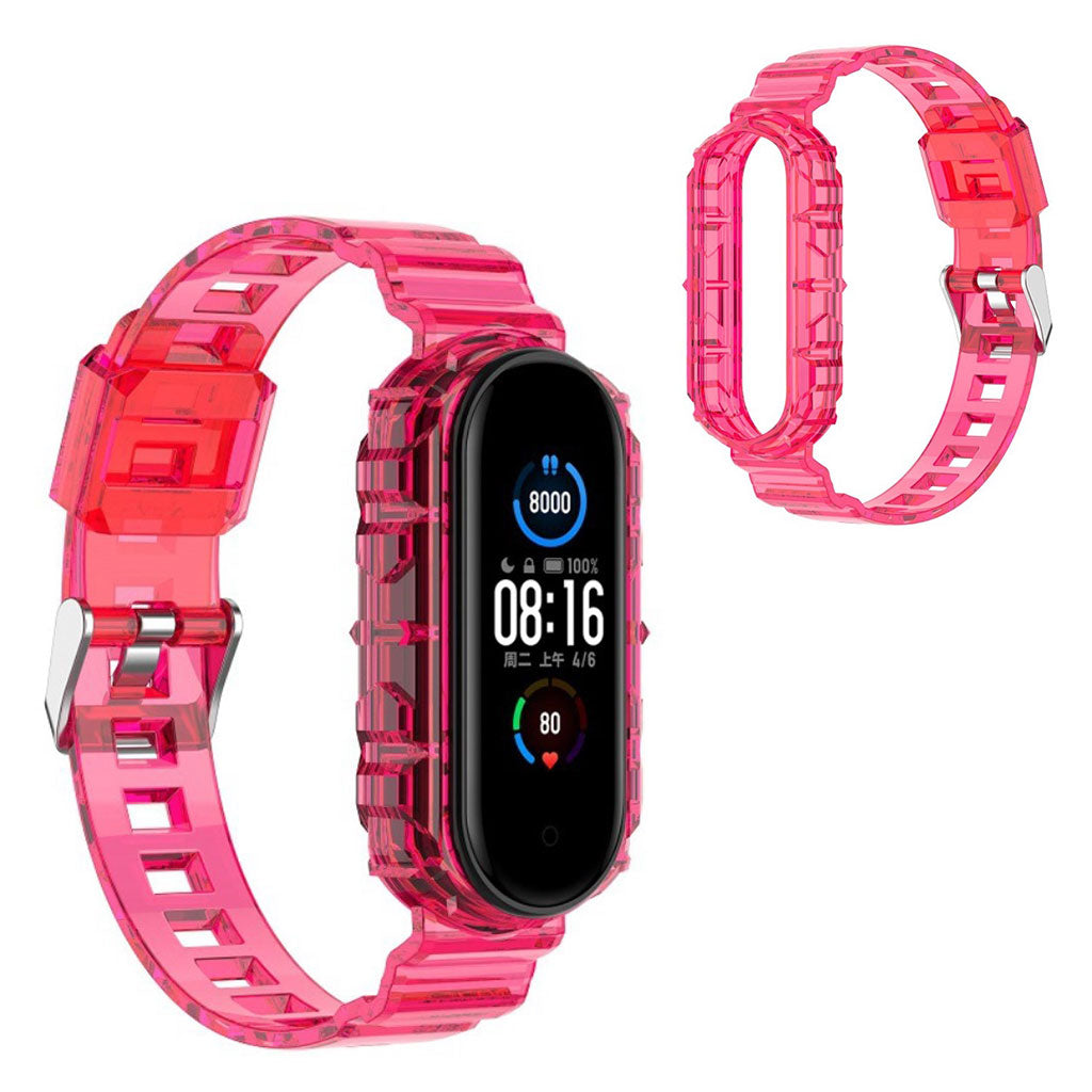 Xiaomi Mi Band 6 / 5 clear style watch band - Rose