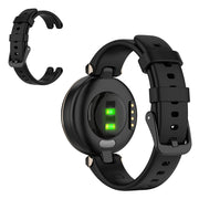 Bracelet de montre en silicone de couleur unie pour Garmin Lily - Noir