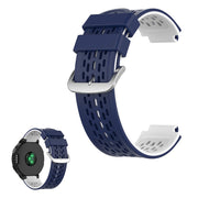 Twee kleuren siliconenn armband voor Garmin toestellen - Blauw / Wit